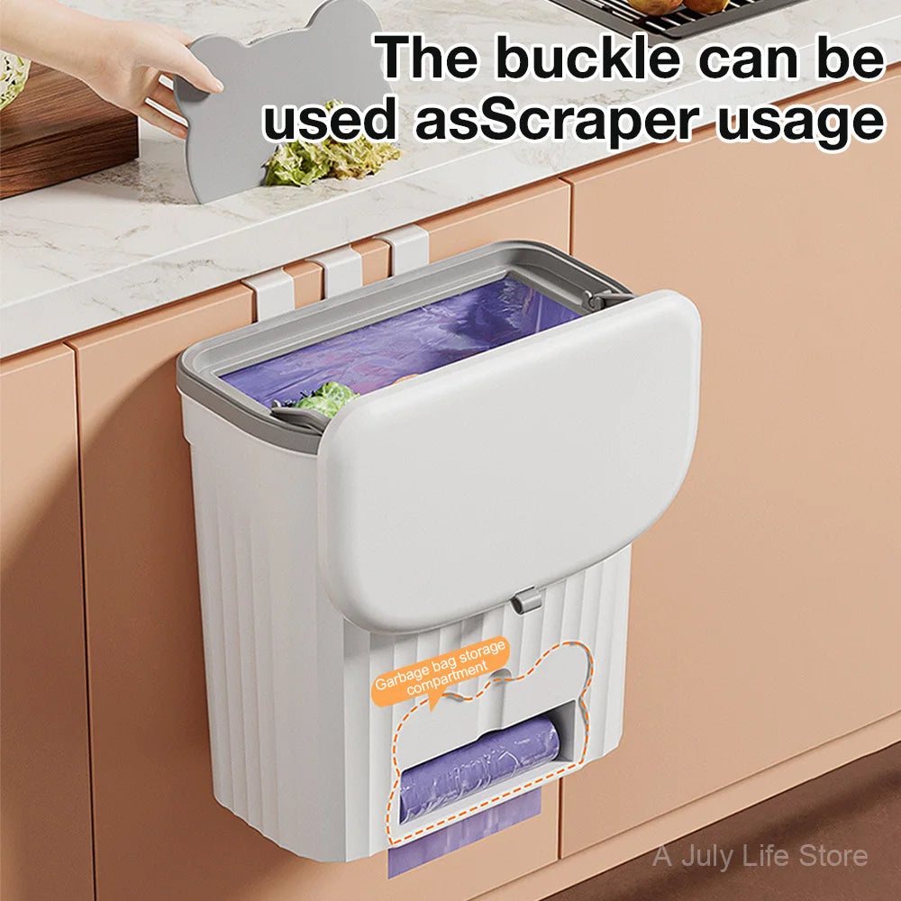 WallBin – Hanging Kitchen Trash Can with Lid (8.5L / 12L)