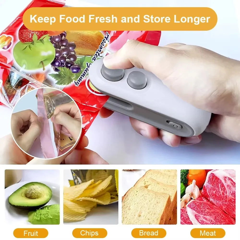QuickSeal – 2-in-1 USB Heat Sealer with Cutter
