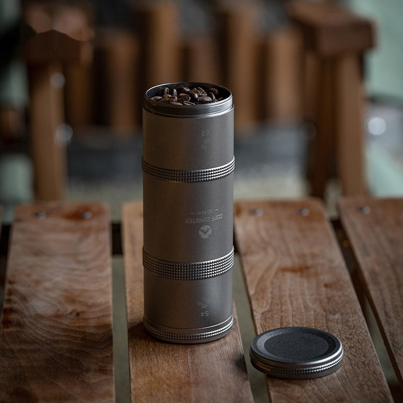 Airtight Aluminum Coffee Canister | Travel Bean Storage