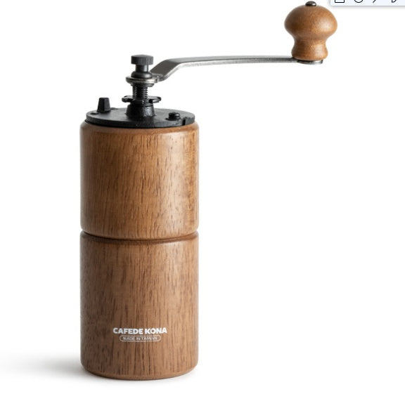 Handcrafted Manual Coffee Grinder | Cast Iron Burr + Beechwood