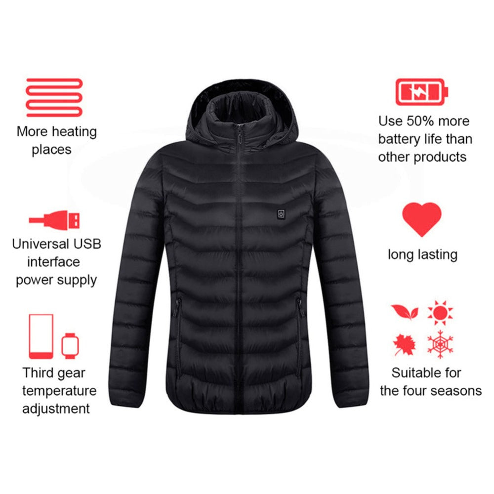 SOLASO Heated Winter Jacket — USB-Powered Thermal Coat