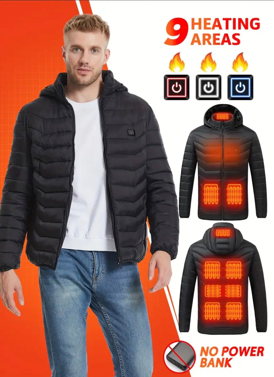 SOLASO Heated Winter Jacket — USB-Powered Thermal Coat