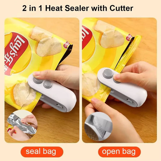 QuickSeal – 2-in-1 USB Heat Sealer with Cutter