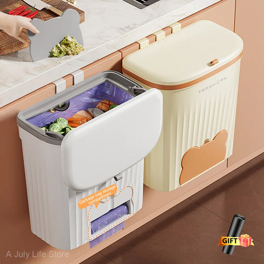 WallBin – Hanging Kitchen Trash Can with Lid (8.5L / 12L)