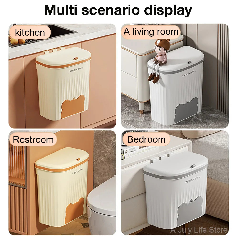 WallBin – Hanging Kitchen Trash Can with Lid (8.5L / 12L)
