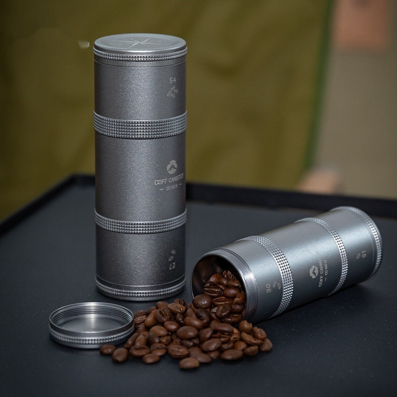 Airtight Aluminum Coffee Canister | Travel Bean Storage