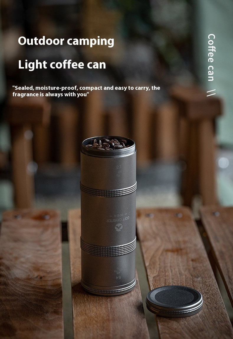 Airtight Aluminum Coffee Canister | Travel Bean Storage