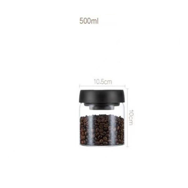 Vacuum Airtight Coffee Storage Jar | Glass Bean Canister