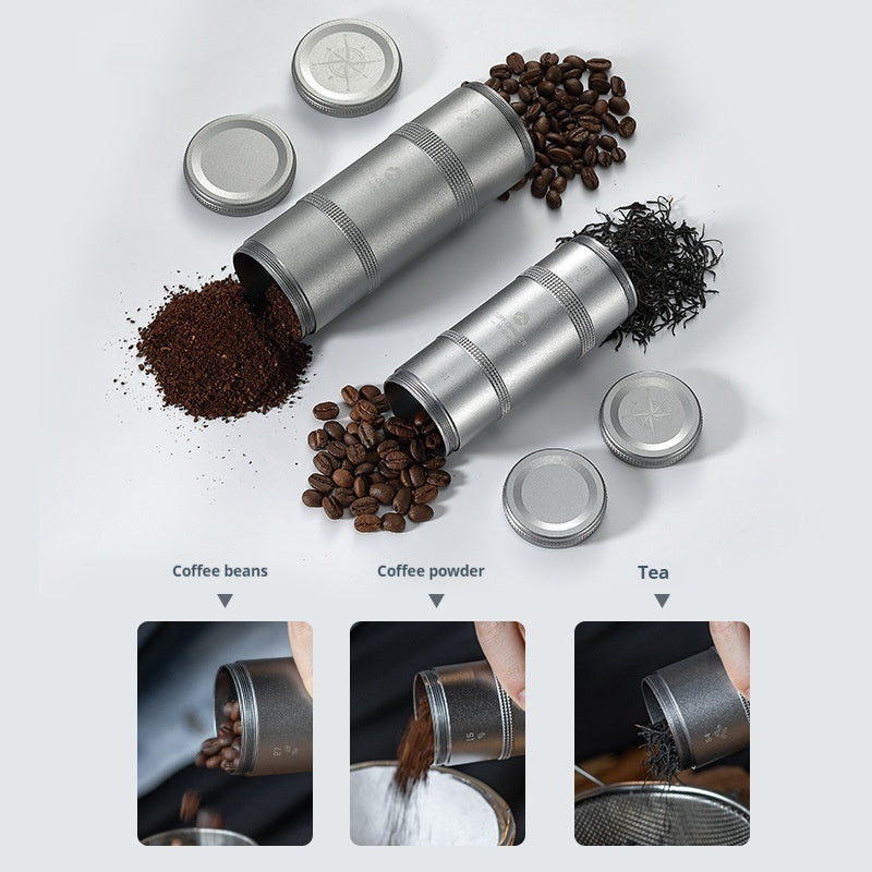 Airtight Aluminum Coffee Canister | Travel Bean Storage