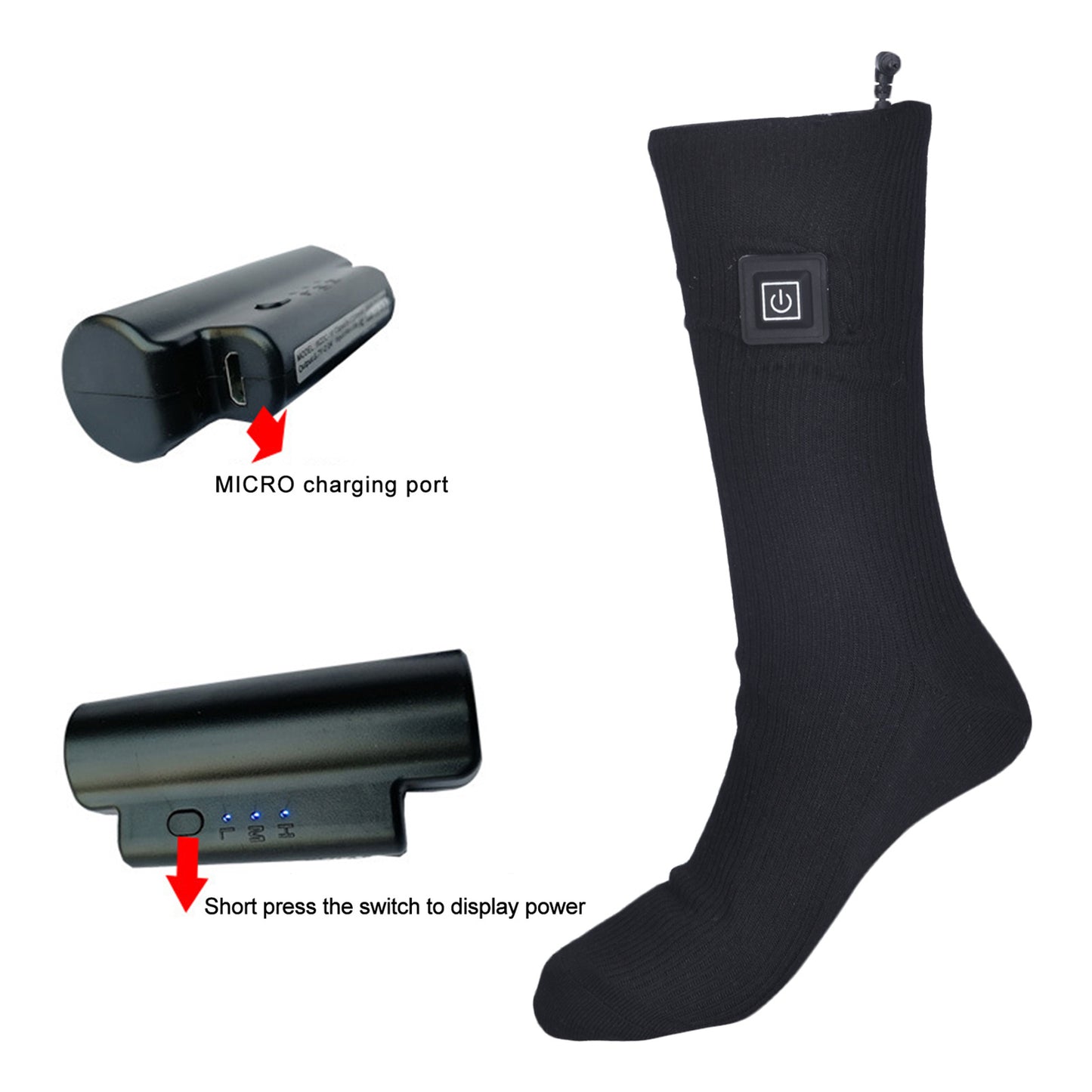 SOLASO Heated Socks — Rechargeable Winter Foot Warmers