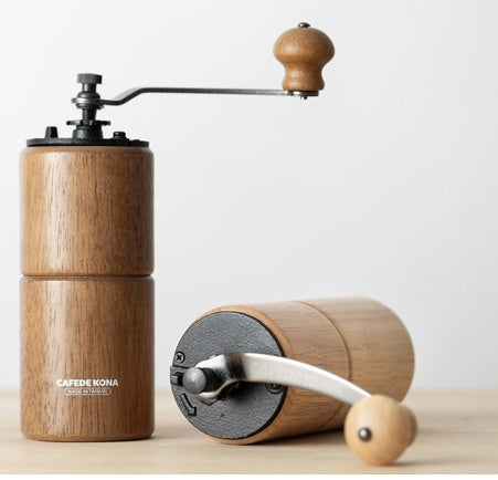 Handcrafted Manual Coffee Grinder | Cast Iron Burr + Beechwood
